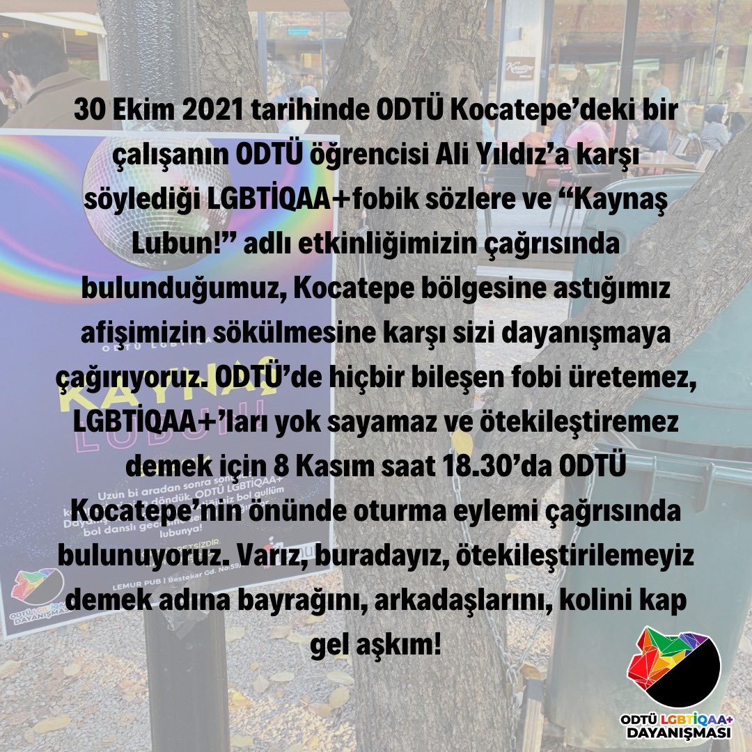 odtu-lu-ogrencinin-ayrimciliga-maruz-kaldigi-mekan-ozur-yayinlayacaginin-ve-lgbti-bayragi-asacaginin-sozunu-verdi